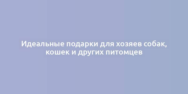 Идеальные подарки для хозяев собак, кошек и других питомцев