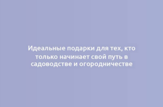 Идеальные подарки для тех, кто только начинает свой путь в садоводстве и огородничестве