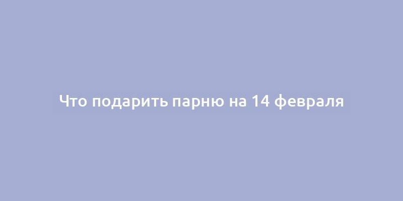 Что подарить парню на 14 февраля