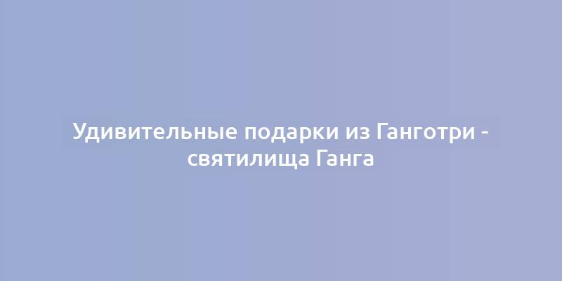 Удивительные подарки из Ганготри - святилища Ганга